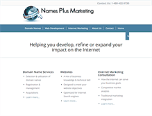 Tablet Screenshot of namesplusmarketing.com